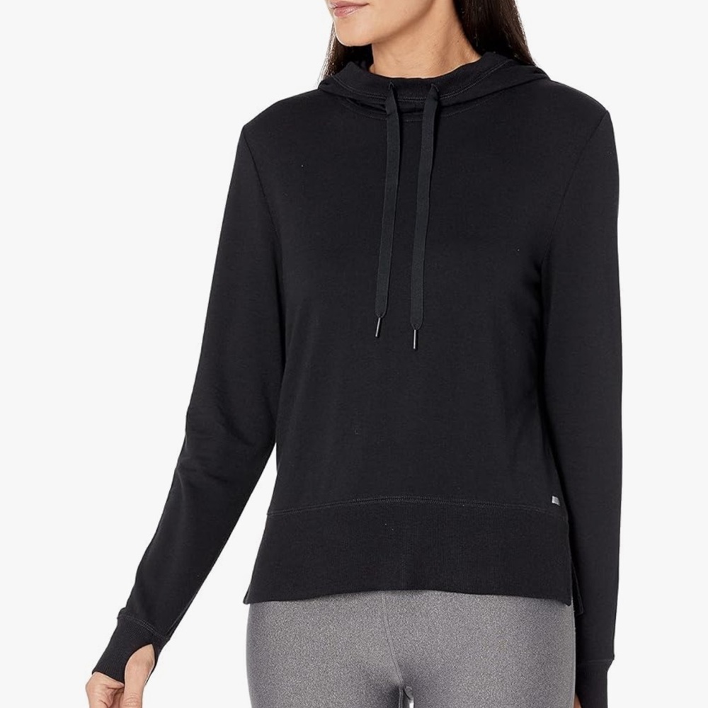 Women's hoodie Studio Long-Sleeve Convertible black size small - Workout hoodie